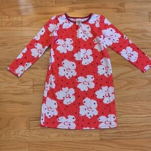 Lands' End Kids, Hearts & Hibiscus 🌺 Pajama/Night Gown, Size 8 (EUC)